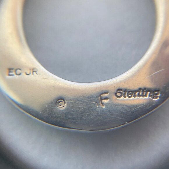 VTG Sterling Silver 925 Navajo Opal Inlay Southwest Style Pendant Necklace 18" - Picture 13 of 16